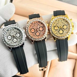 Luxury Diamond Encrusted Chronograph Watch