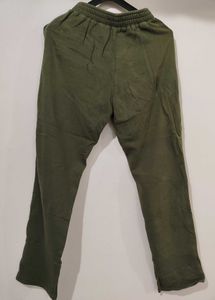 Olive Green Wide Leg Track Pants