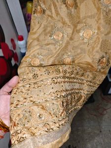 Beautiful Chanderi Full Kurti Work With Set