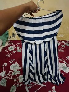 Striped Strapless Dress