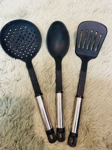 Black Kitchen Utensil Set of 3