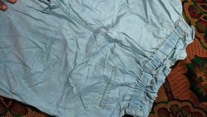 Light Blue Denim Wide Leg Pants