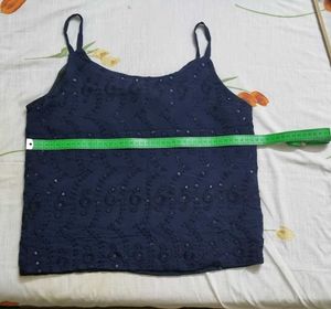 Stunning Blue Embellished Blouse