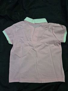 Cute Pink Polo Shirt/hello kitty / crop top
