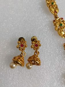 Gold-Plated Traditional Indian Necklace Set