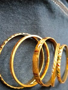 Set Of 10 1 Gram Gold Bangles For Age 2-3 Years