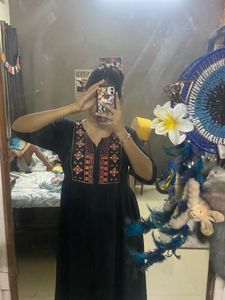 Embroidered Black Kurta