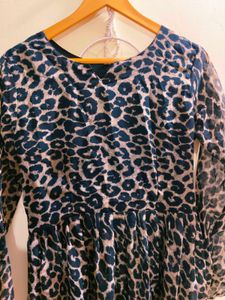 Animal Print Long Sleeve Dress