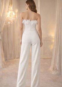 Feather Trim Jumpsuit