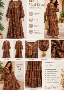 Bohemian Tiered Maxi Dress