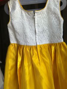 Beautiful Yellow &amp; White Dress