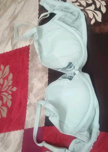 Lace Trimmed Mint Green Bra