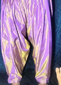 **Women's Shiny Satin Harem Salwar Pant | Elastic