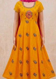 Yellow Embroidered Kurta Set