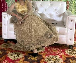 Elegant Golden Ethnic Gown