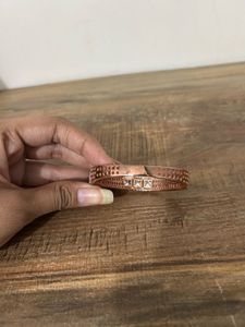 Rose Gold &amp; Cubic Zirconia Bangle