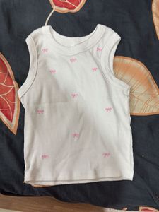 Ribbed Tank Top with Bows