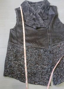 Unique Faux Fur Collar Vest