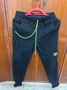 Stylish Black Cargo Joggers