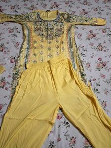 Aurelia Beautiful Yellow Kurta Set with Dupatta