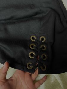 Pencil Skirt with Metal Eyelets