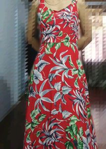 Vibrant Tropical Print Dress