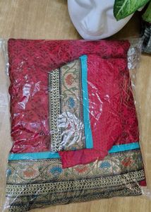 ❤️pretty red Saree. now available in coins