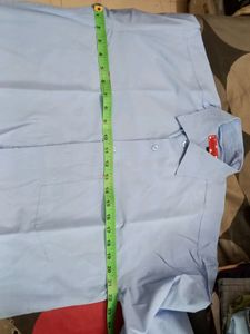 LIGHT BLUE FULL SLEEVE L SIZE SHIRT GENTLY USED.