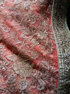 Embroidered Pink Saree