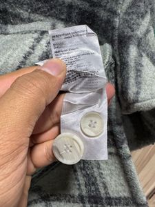 H&amp;M Womens Plaid Felted Flannel Shacket