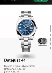 Rolex Stainless Steel Blue Dial Watch