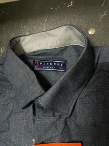 Men Diverse Solid Navy Blue Casual Shirt