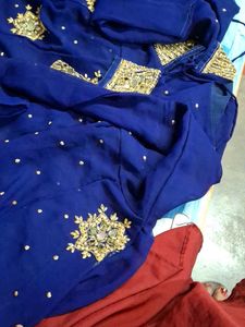 Royal Blue Embroidered Suit