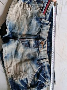 Distressed Denim Shorts