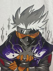Kakashi Backprint Graphic Tee - Anime Inspired