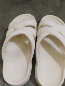 Comfy White Cross Slides