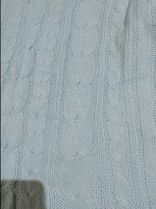 Light Blue Cable Knitted Top
