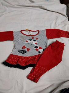 kids' Cute Giraffe Print Baby Girls Outfit