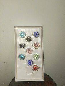Sparkling Gemstone Rings Set
