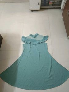 Sheer Neck Pleated Top
