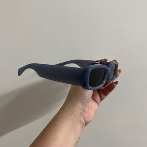 H&amp;M Blue Rectangle Sunglasses