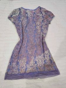 Beautiful Lavender Brocade Dress