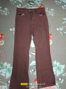 Brown Flare Jeans - Y2K Style