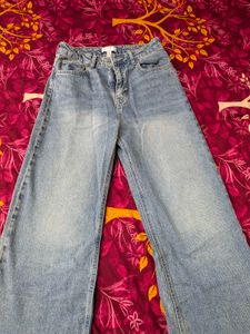 Light Wash Wide Leg Jeans h&m
