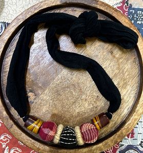 Boho Fabric Beaded Necklace