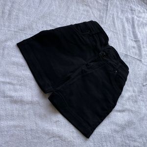 Y2k Korean Matte Black Heavy Denim Shorts