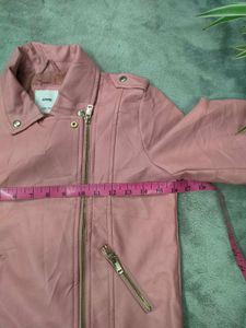 sinsay Pink Faux Leather Biker Jacket