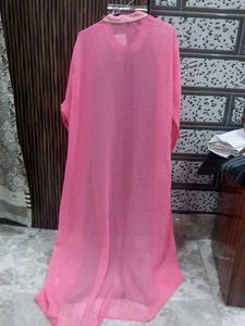 Pink &amp; Grey Ethnic Gown
