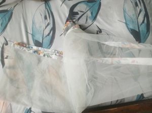 White Duppata With Border
