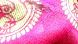 Pink Printed Saree with blouse piece